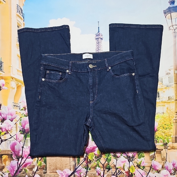 Loft Dark Blue High Waist Jeans Size 6 - Picture 2 of 6